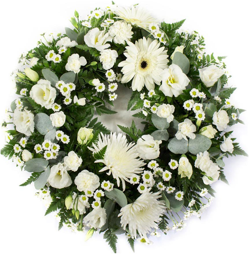 31A Traditional wreath - All white
