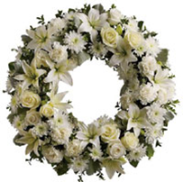 31B Traditional wreath - All white