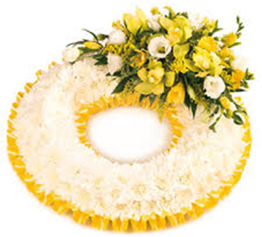 36B - Based wreath - chrysanthemums